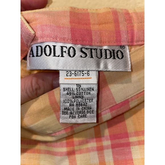 Adolfo Studio vintage plaid skirt - Picture 2 of 4